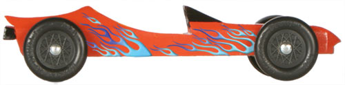 Flames decal side view