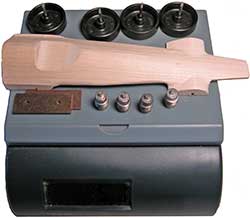 Pinewood derby car on scale should weigh 5 oz.
