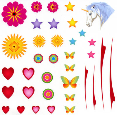 Girl's Pinewood Derby Car Decals
