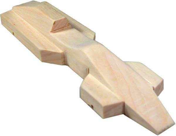 Grand Prix pinewood derby car front view