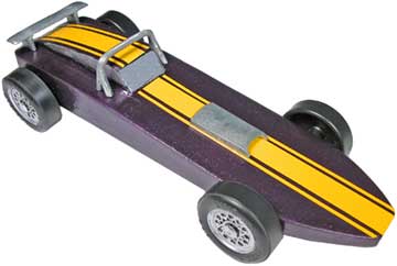 Purple Comet Pinewood Derby Car Kit