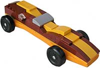 Brown Lego kit for pinewood derby cars