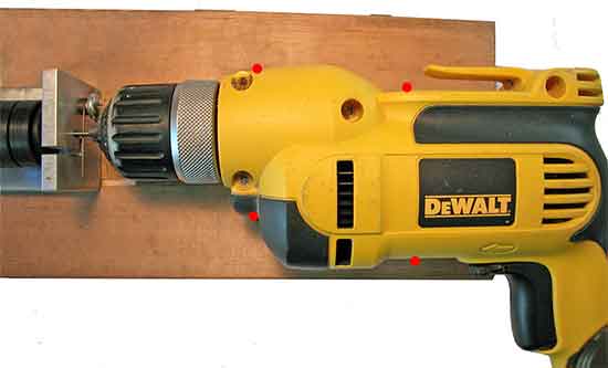 Secure the drill to the mini lathe
