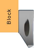 Proper mounting of fender to block.