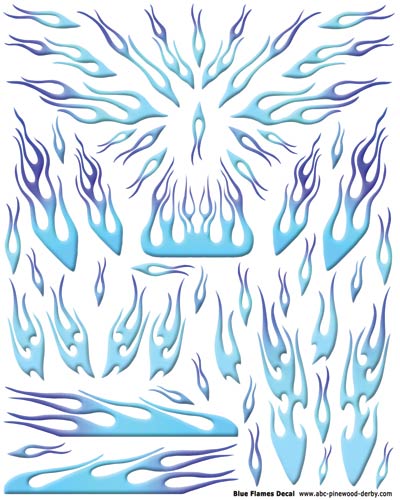 Blue Flames Decals