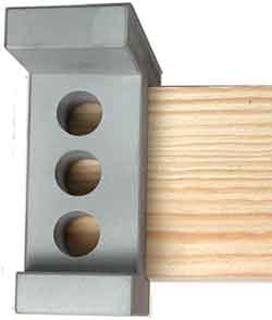 Drill under the pinewood derby car.