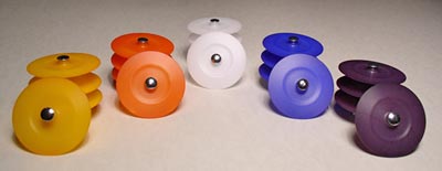 Colored Wheels for Pinewood Derby Cars